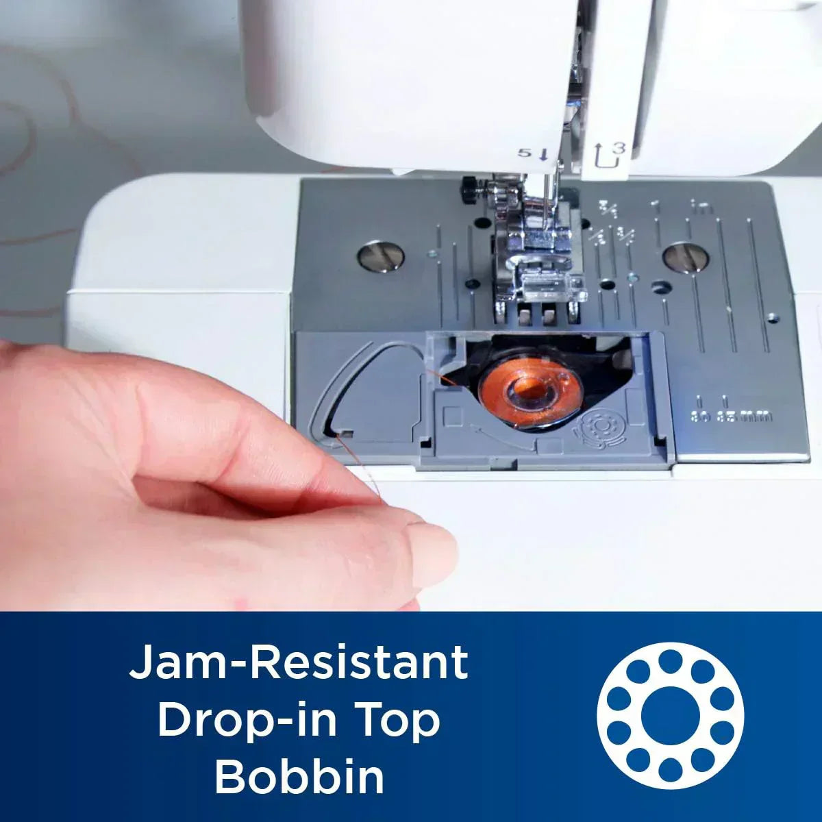Sewing Machine, Strong Tough 37 Built-in Stitches Free Arm Option 6 Included Feet