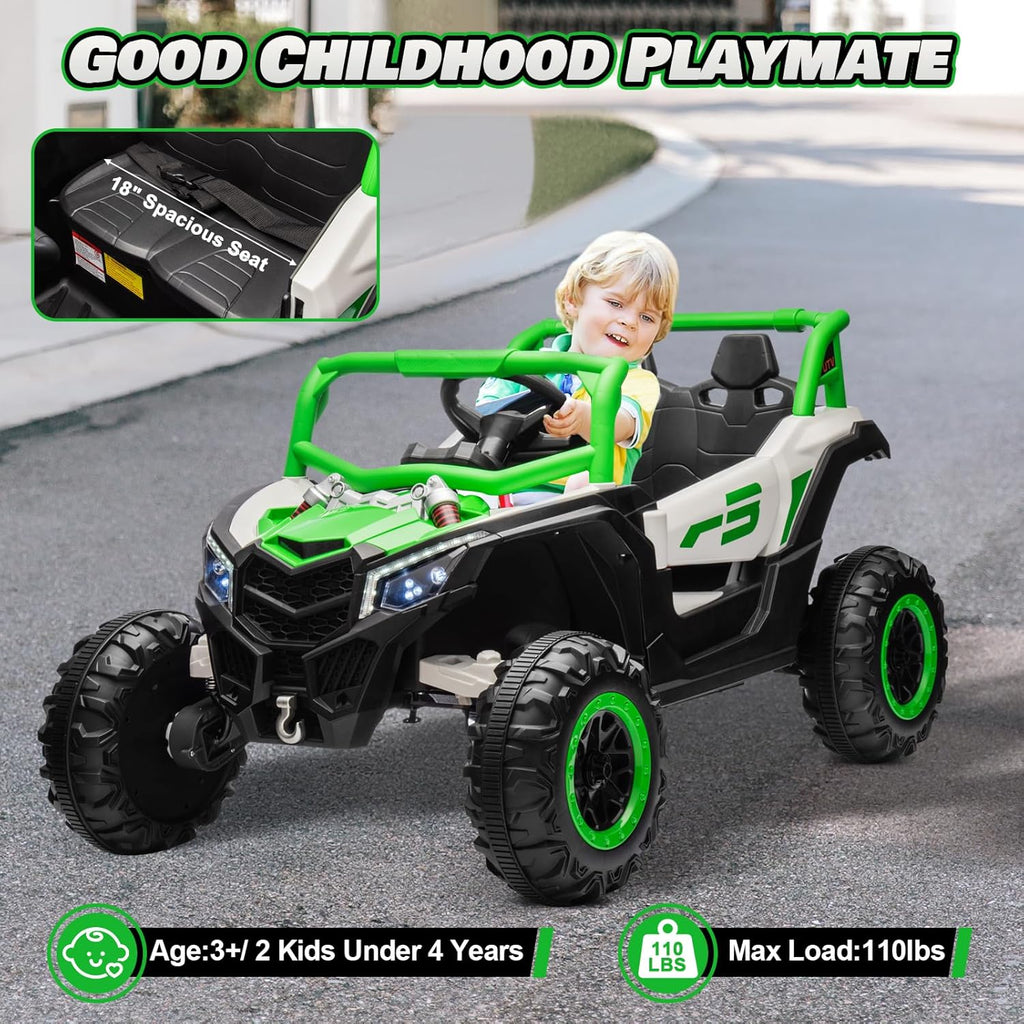 JOYRACER Kids Remote Control Car with 4 x 150W Motors Shock Absorbers Bluetooth MP3 Player