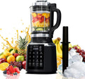 Glass Blenders for Kitchen ?Stainless Steel Professional Blender for Smoothies 1500W Motor, Food Processor Combo 9 Adjustable Speeds, 14 Preset Programs, BPA-Free Glass Jar blender, Nut Milk, Soups