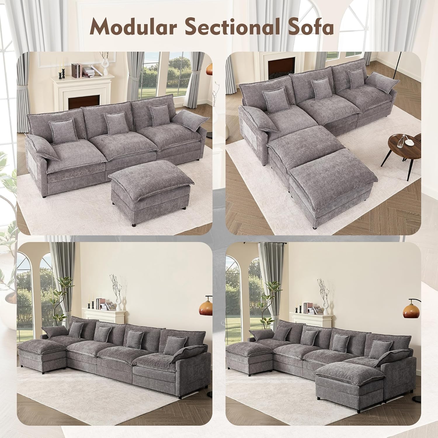 108 U-shaped sofa modular sofa Comfortable cloud sofa