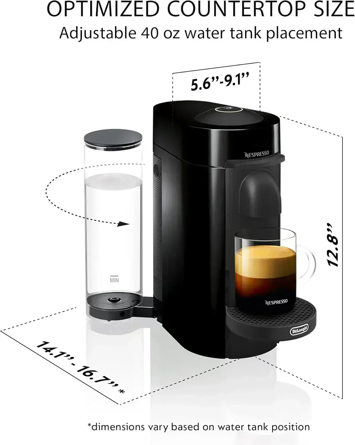 Nespresso Vertuo Plus Coffee and Espresso Maker by De'Longhi