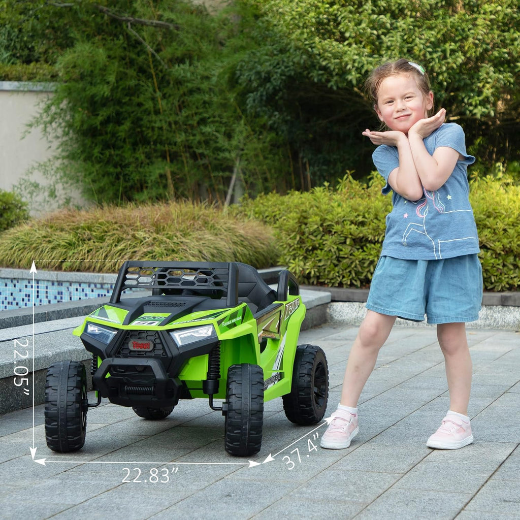 TOBBI 12V Kids Ride on Car Electric Off-Road UTV Truck with Diverse Functions Double Open Doors