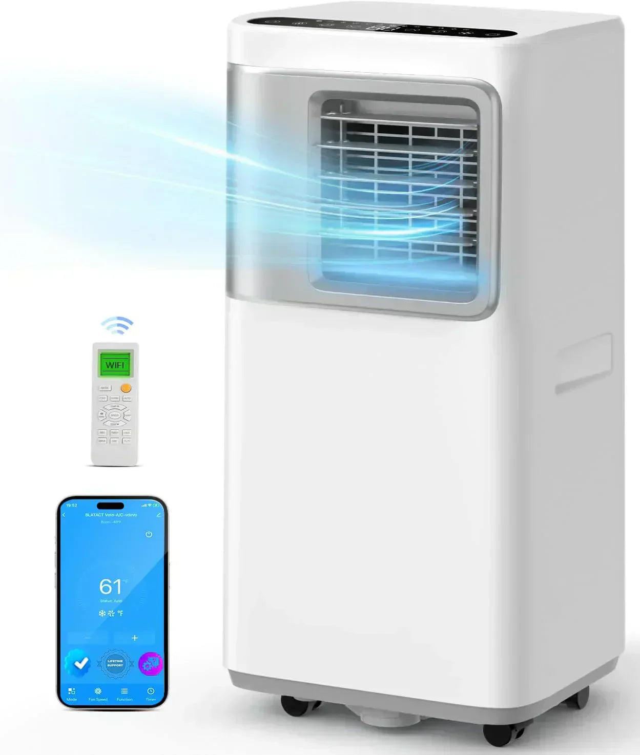 Portable-Air-Conditioners-16,000-Btu AC Unit 5 in 1 Wifi Smart Air Conditioner with APP Fan