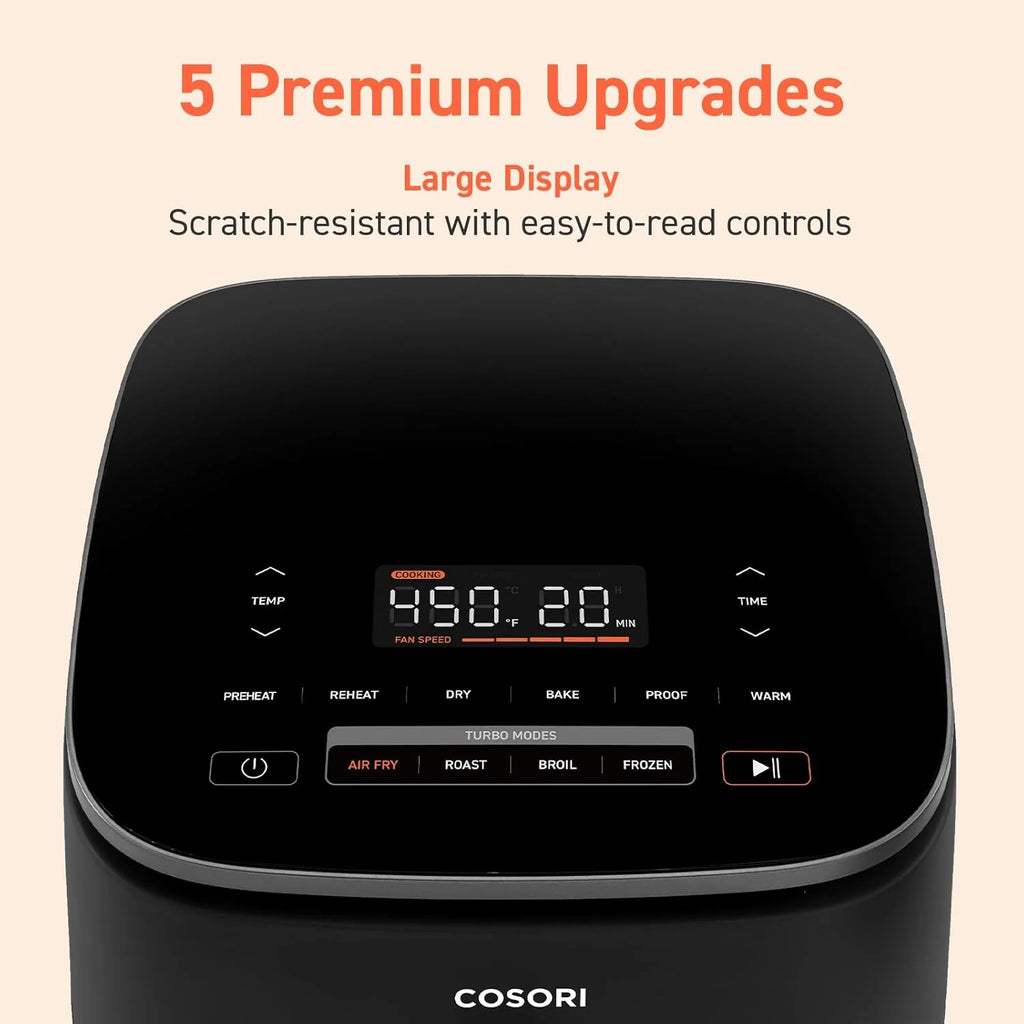 COSORI Air Fryer 9-in-1 Compact & Large 6-Qt Fast Turbo Modes Precise Heat for Even Results