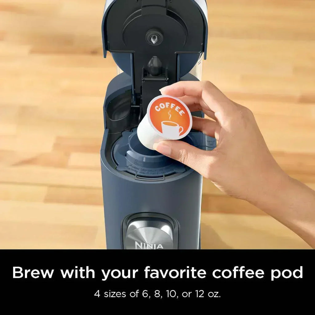 Ninja Pods Grounds Single-Serve Coffee Maker K-Cup Pod Compatible Brews Grounds Compact Design