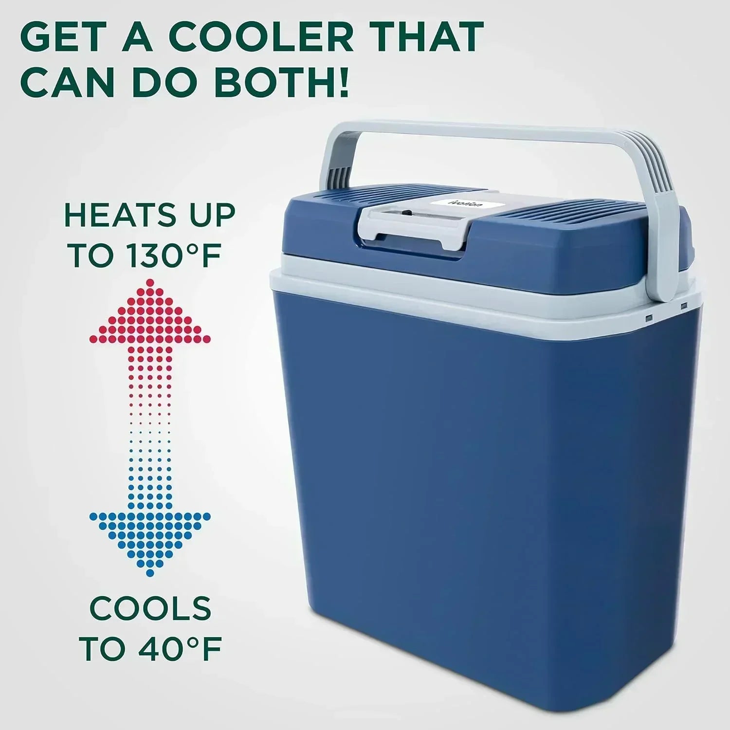 Electric Cooler & Warmer with Handle 24 L Portable Thermoelectric Fridge for Vehicles Trucks