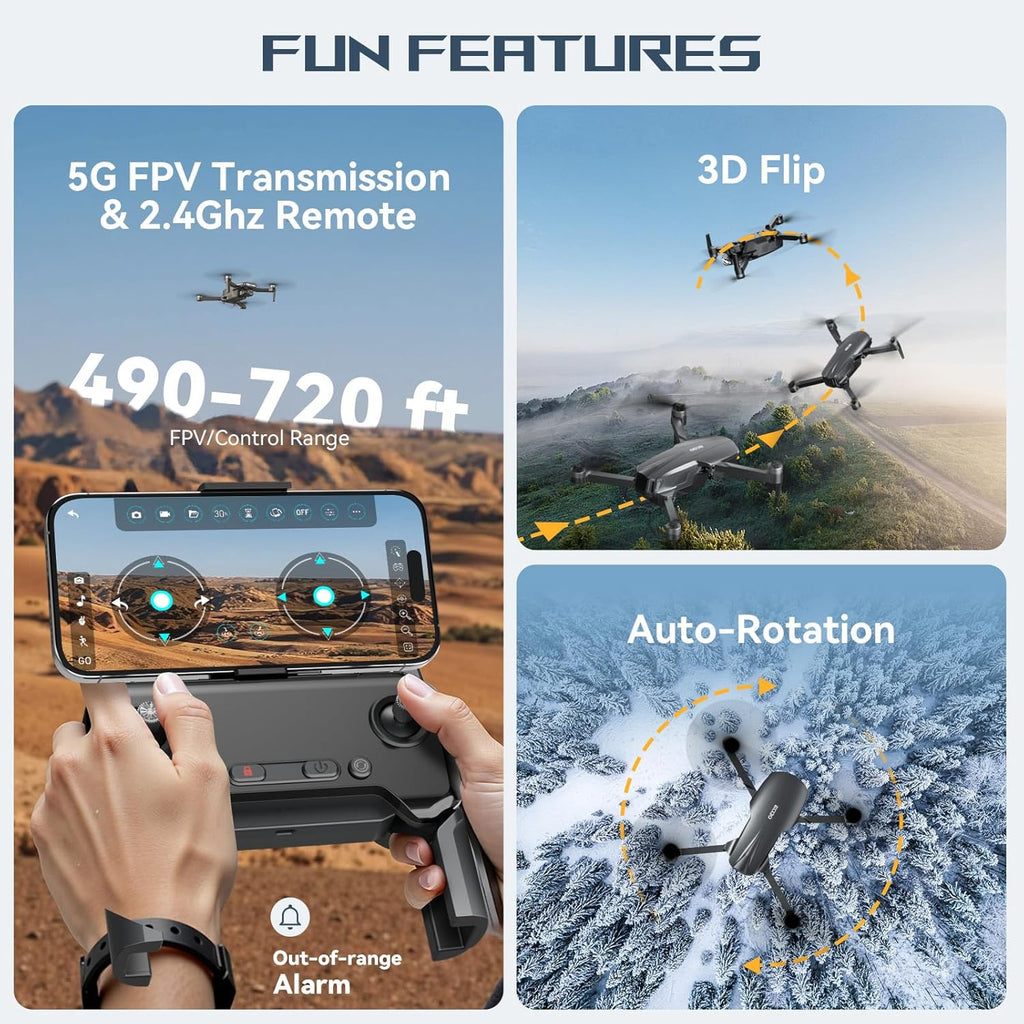 Adult Brushless Motor Drone with Camera 4K UHD Long Range FPV Video