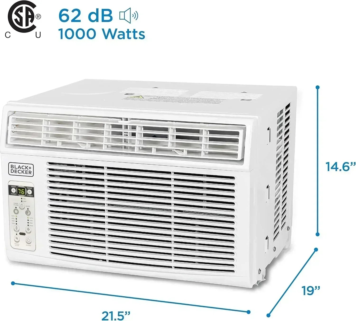 BLACK+DECKER Window Air Conditioner 5000 BTU Cools Up to 150 Square Feet AC Mechanical Controls