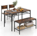 Giantex Dining Table Set for 4 43 Kitchen Table and Chairs Modern Functional Desk Set