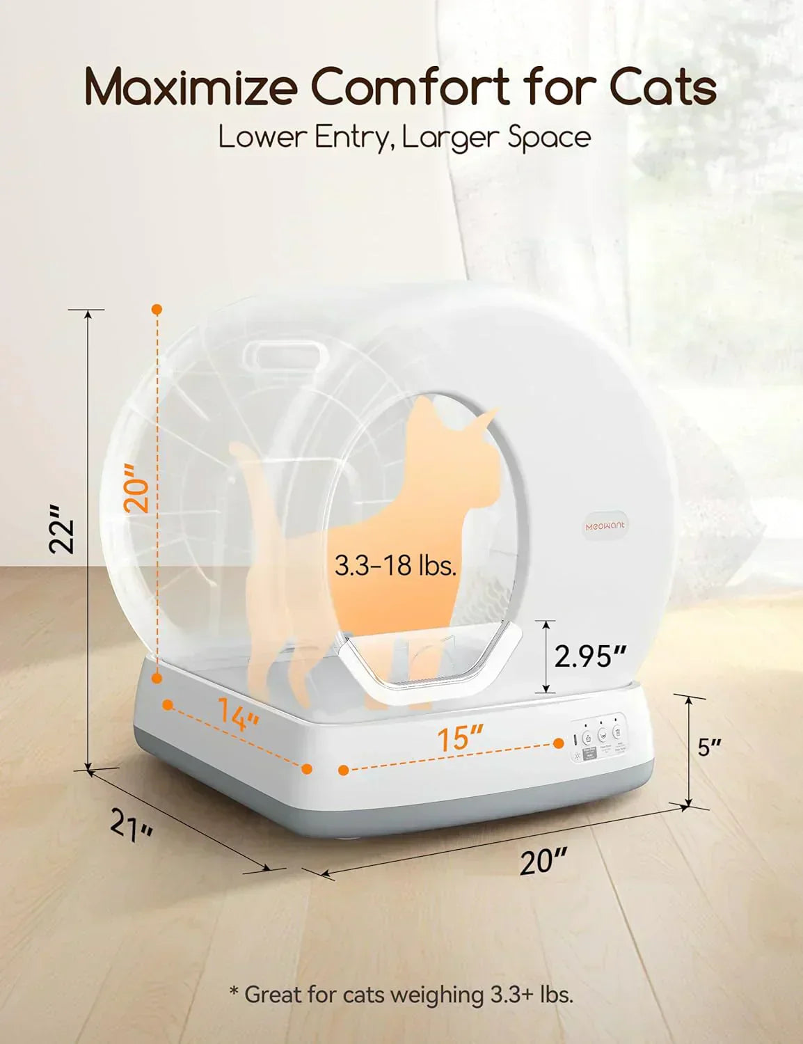 Self-Cleaning Cat Litter Box Integrated Safety Protection Automatic Cat Litter Box for Multi Cats