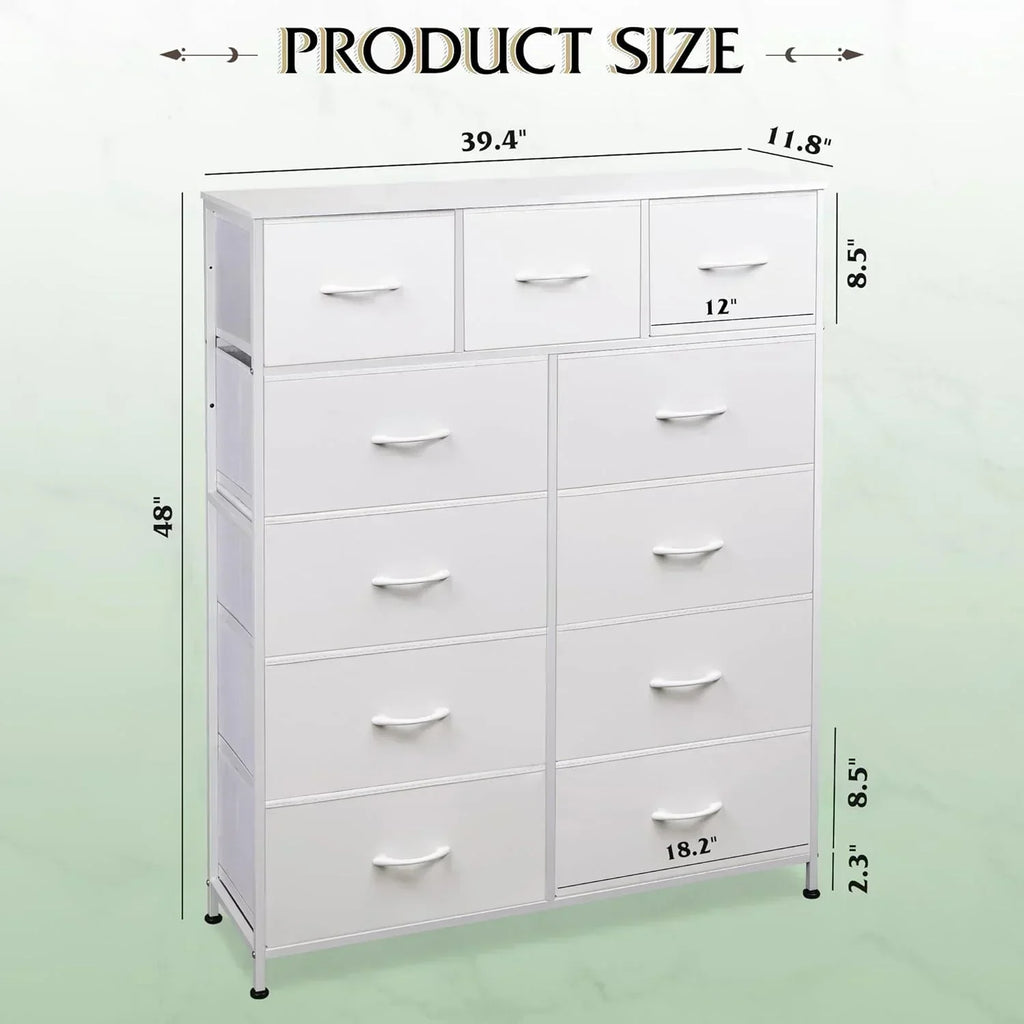 Storage Organizer Unit 11 Fabric Bins Storage Drawers Organizer Steel Frame Tall Storage Tower