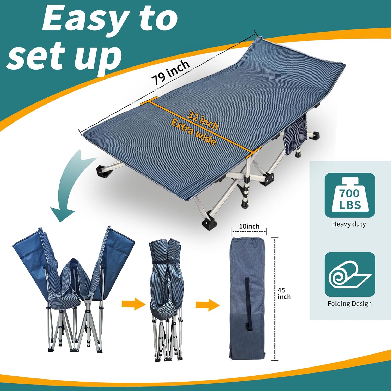 2 Pack Camping Cot with Mattress Comfortable Cot Bed Folding Cot Heavy Duty Cots for Sleeping with Carry Bag for Adults Kids Guest Bed Outdoor Indoor Home
