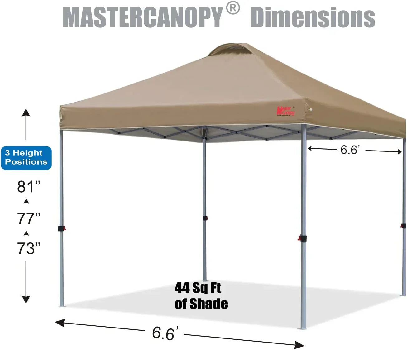 Durable Pop-up Canopy Tent with Roller Bag (10x10 Black)