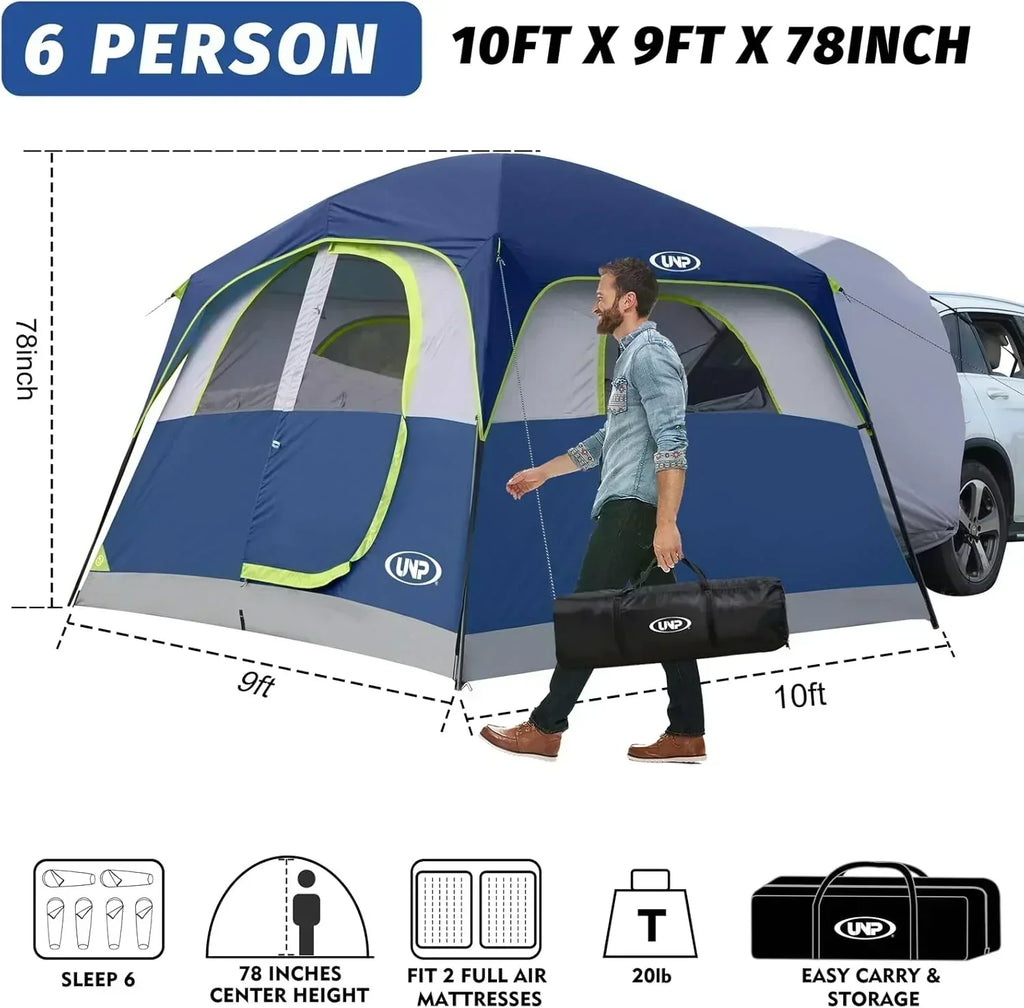 SUV Tent for Camping 6-Person SUV Tailgate Tent - Easy Set Up with Rainfly
