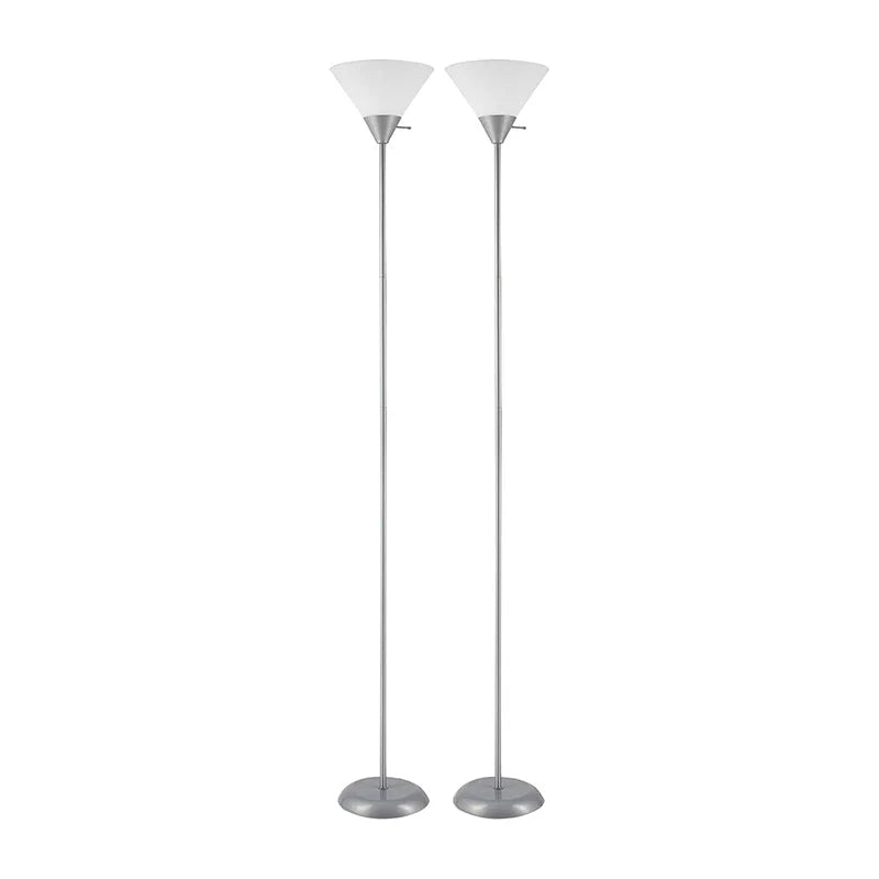 Torchiere Floor Lamp with Adjustable Reading Light and Three Level Dimming for Home Use