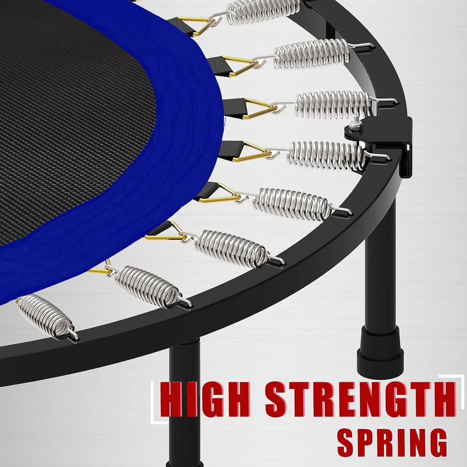Kanchimi 40 48 Folding Mini Fitness Indoor Exercise Workout Rebounder Trampoline with Handle, Max Load 330lbs