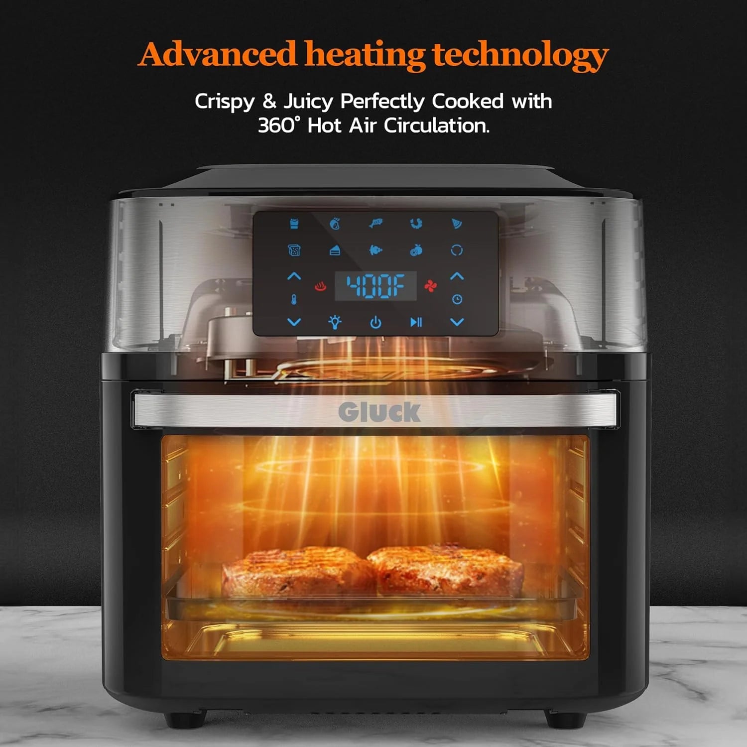 Large 20-quart air fryer 10-in-1 oven-air fryer combo Air fryer with rotisserie rack 3 dehydrating racks