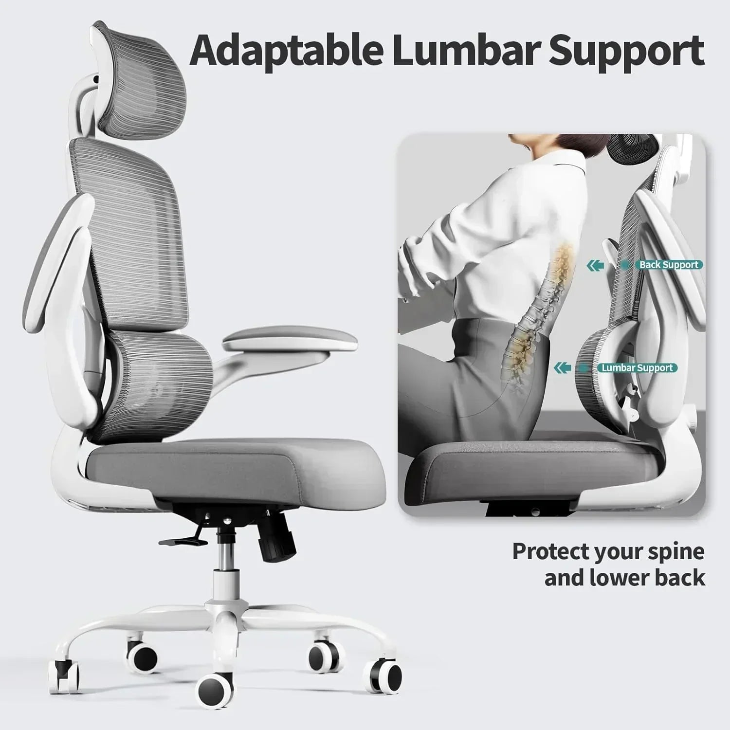 Office Chair Ergonomic Desk Chair 330 lbs Home Mesh Desk Chair Comfortable Gaming Chair
