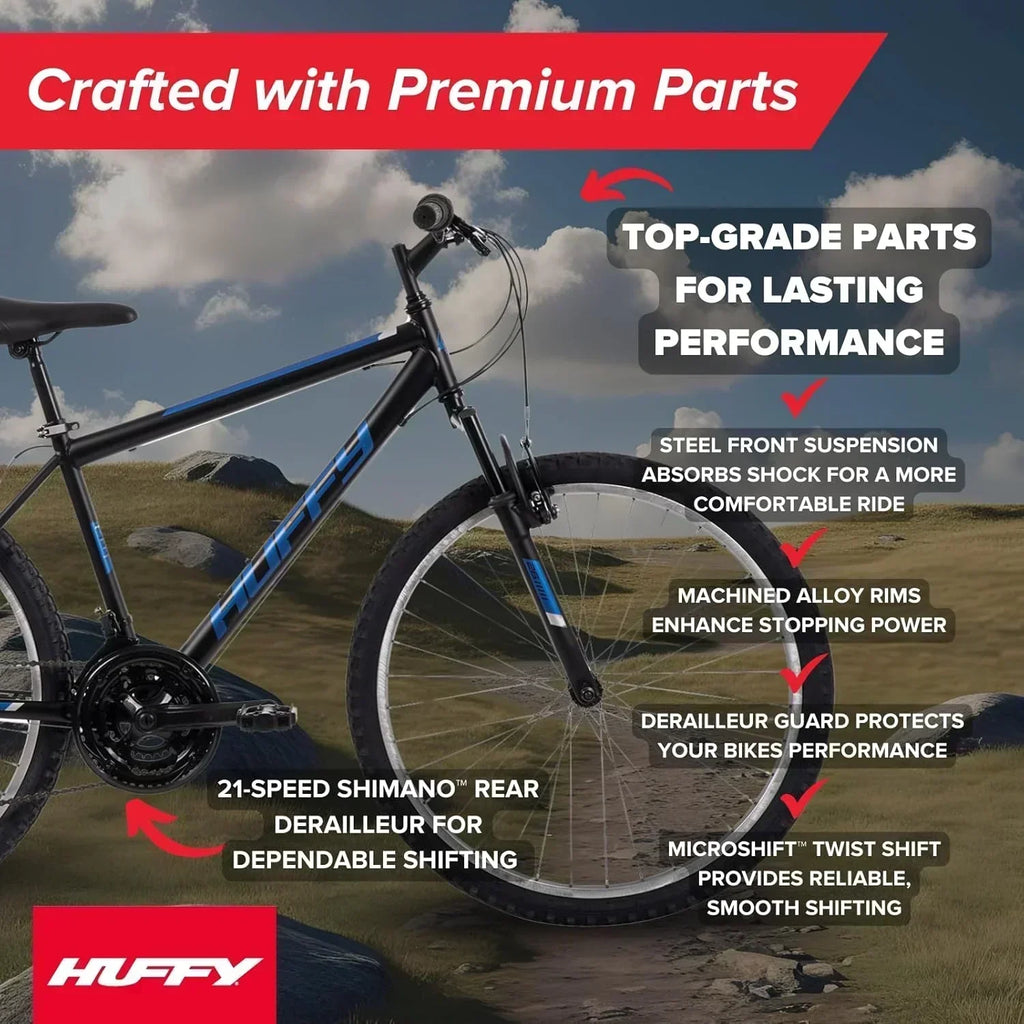 Huffy Stone Mountain Hardtail Mountain Bike for Boys/Girls/Men/Women 20/24/26 Sizes