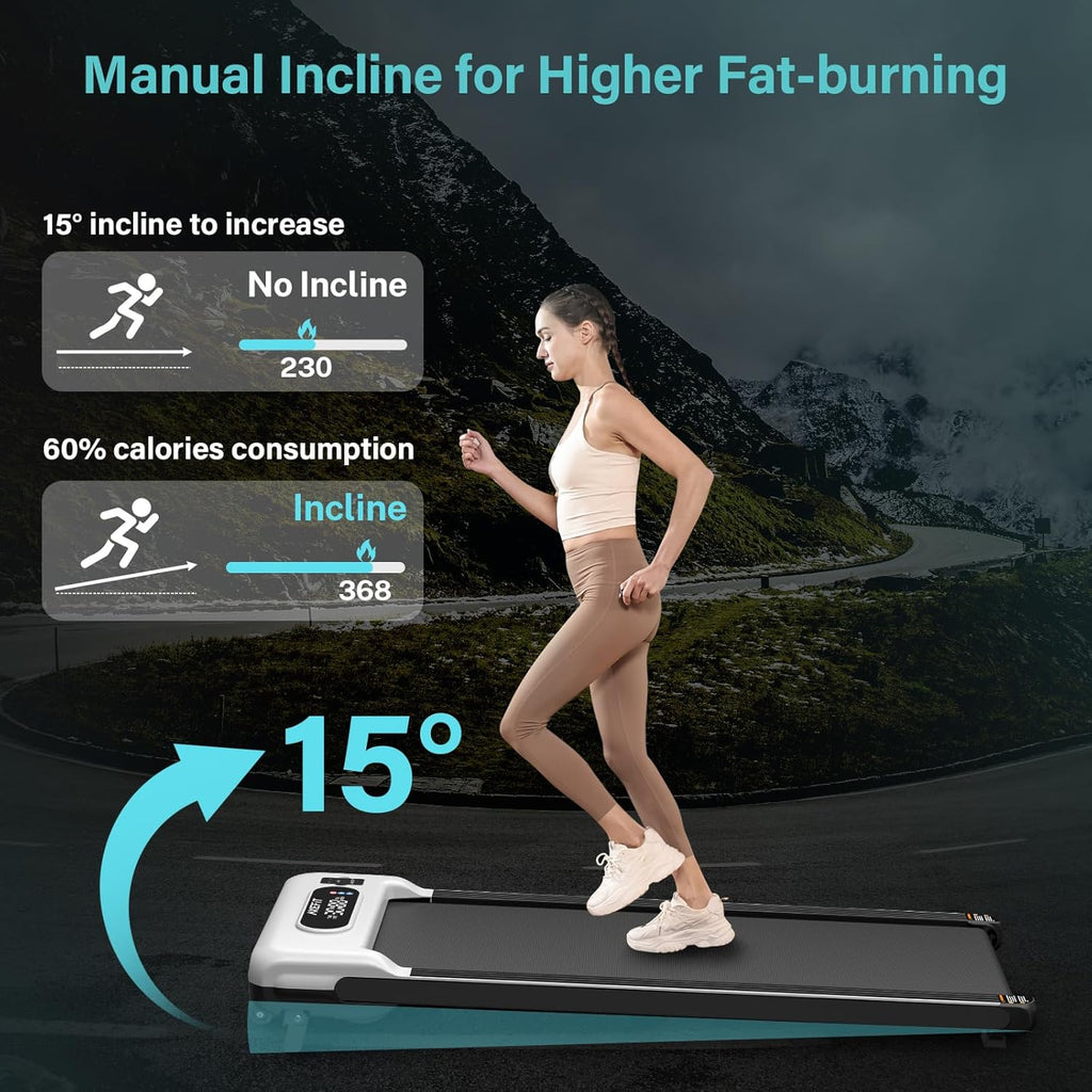 2.5 HP Portable Treadmill with Inclined Walking Pad Panel and Remote 4-in-1 Walking Treadmill