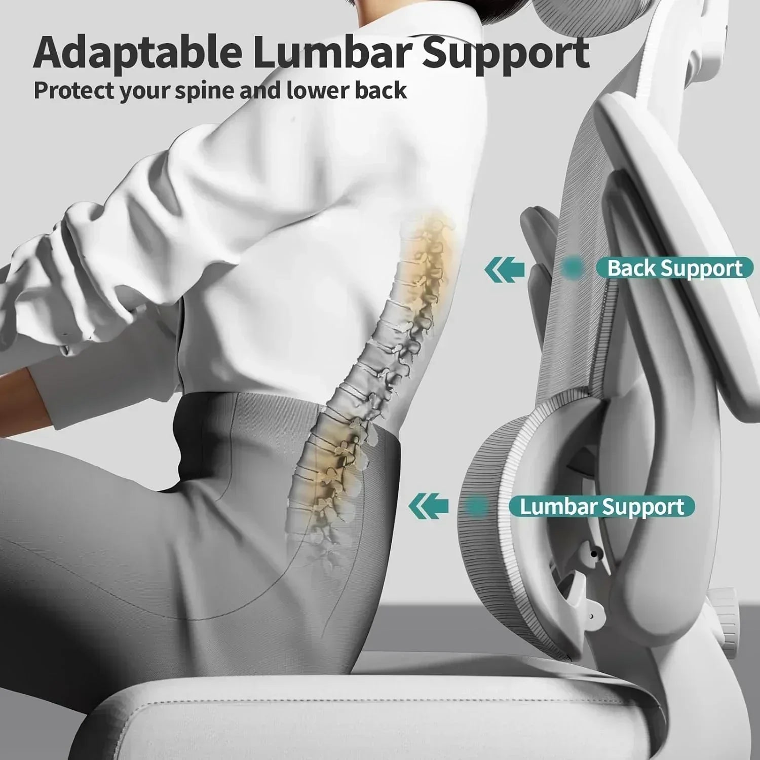 Office Chair Ergonomic Desk Chair 330 lbs Home Mesh Desk Chair Comfortable Gaming Chair