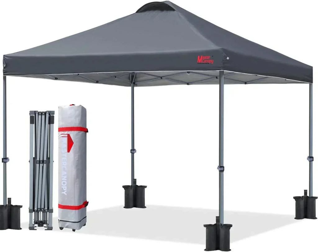 Durable Pop-up Canopy Tent with Roller Bag (10x10 Black)