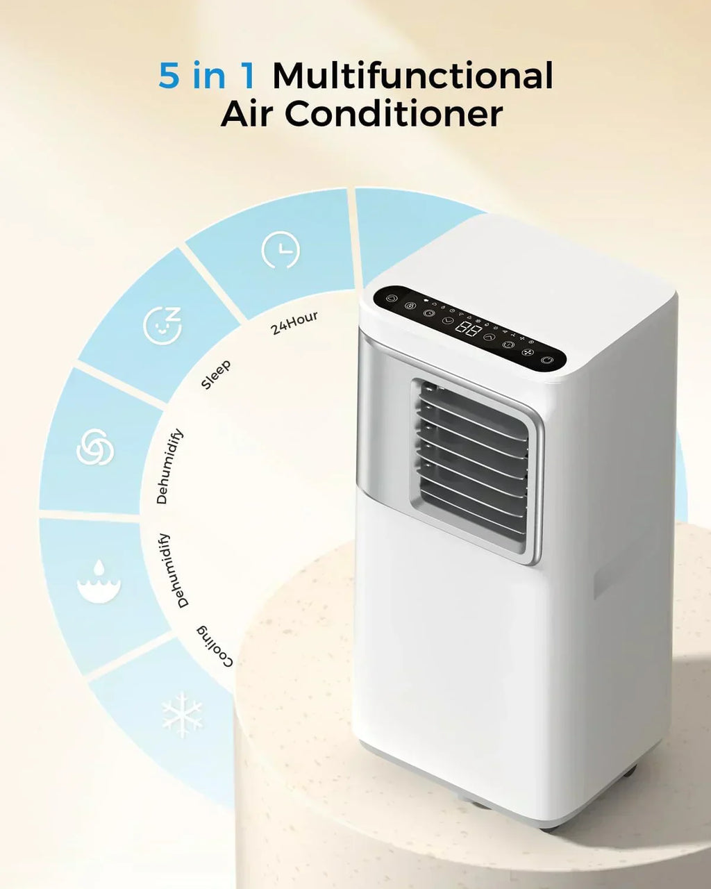 Portable-Air-Conditioners-16,000-Btu AC Unit 5 in 1 Wifi Smart Air Conditioner with APP Fan