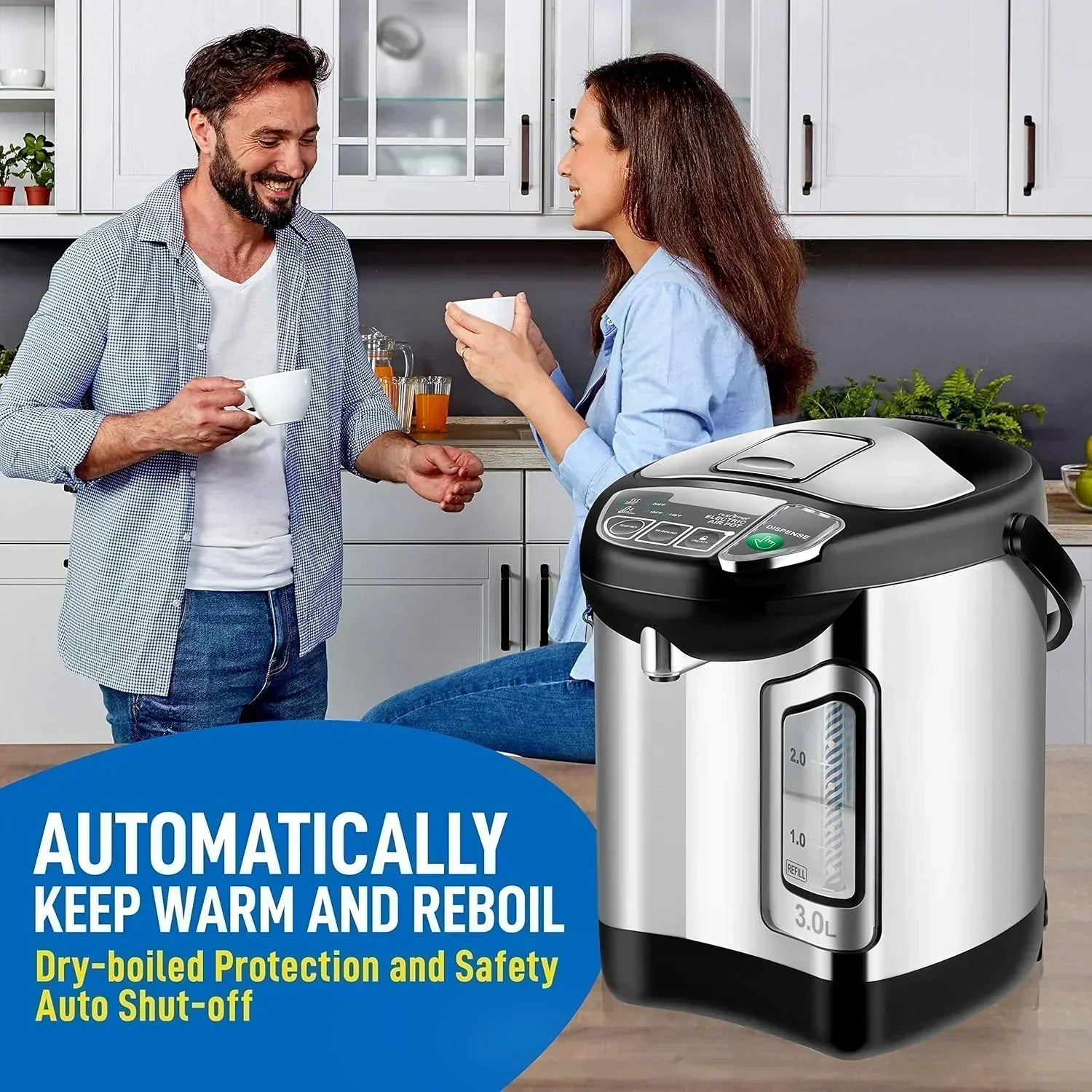 NutriChef Water Heater and Hot Water Dispenser 8L Electric Beverage Dispenser
