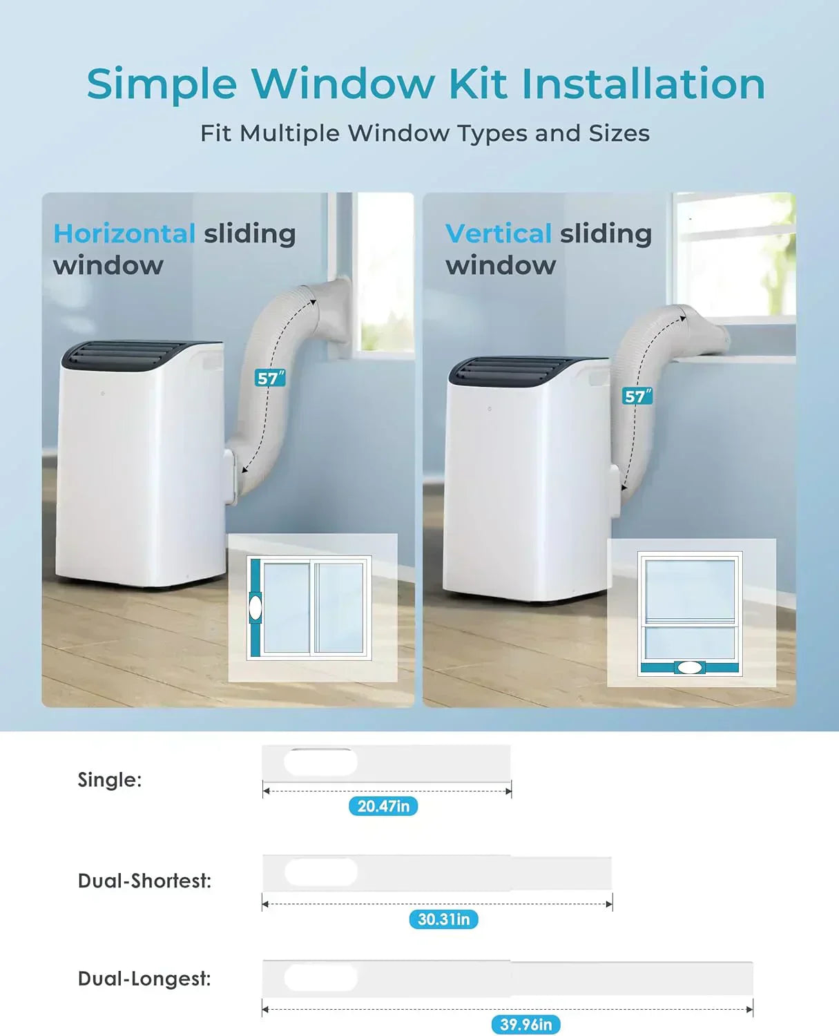 EUHOMY 8,000 BTU Portable Air Conditioners 4-in-1 Portable AC Unit Up to 350 Sq.Ft