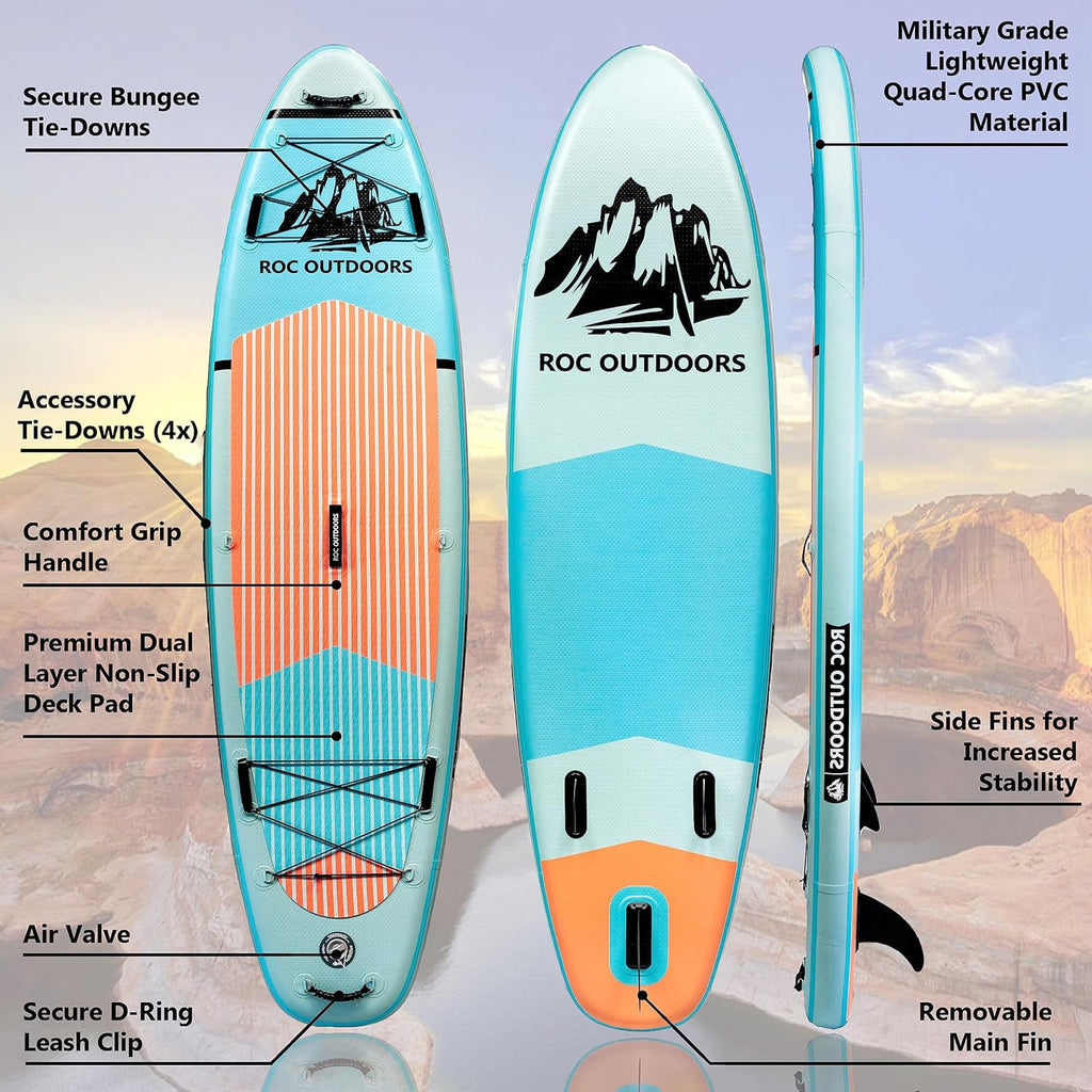 ROC inflatable stand-up paddle board high-quality SUP paddle board accessories