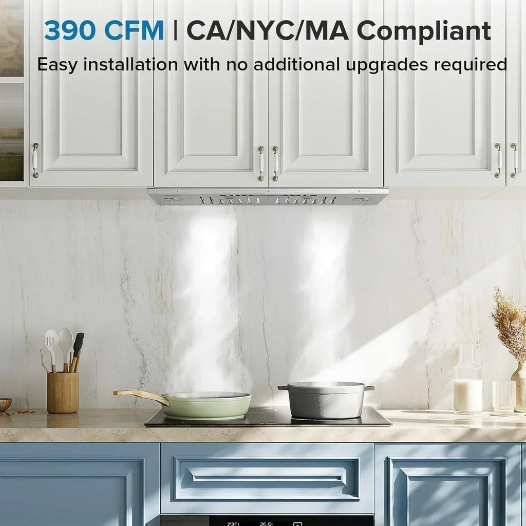 IKTCH 30 Built-in Plug-in Range Hood 900 CFM Stainless Steel Kitchen Range Hood