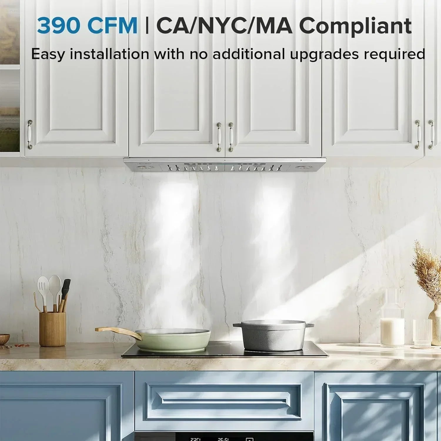 IKTCH 30 Built-in Plug-in Range Hood 900 CFM Stainless Steel Kitchen Range Hood