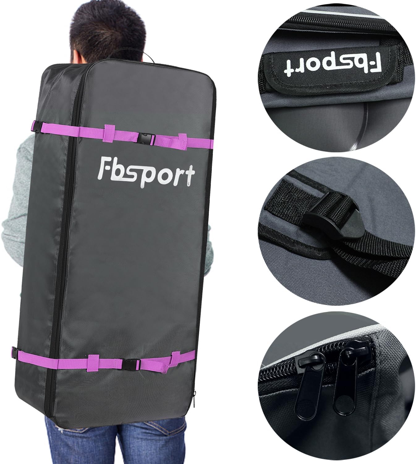 FBSPORT 11' Premium Stand Up Paddle Board Yoga Board with Durable SUP Accessories Carry Bag