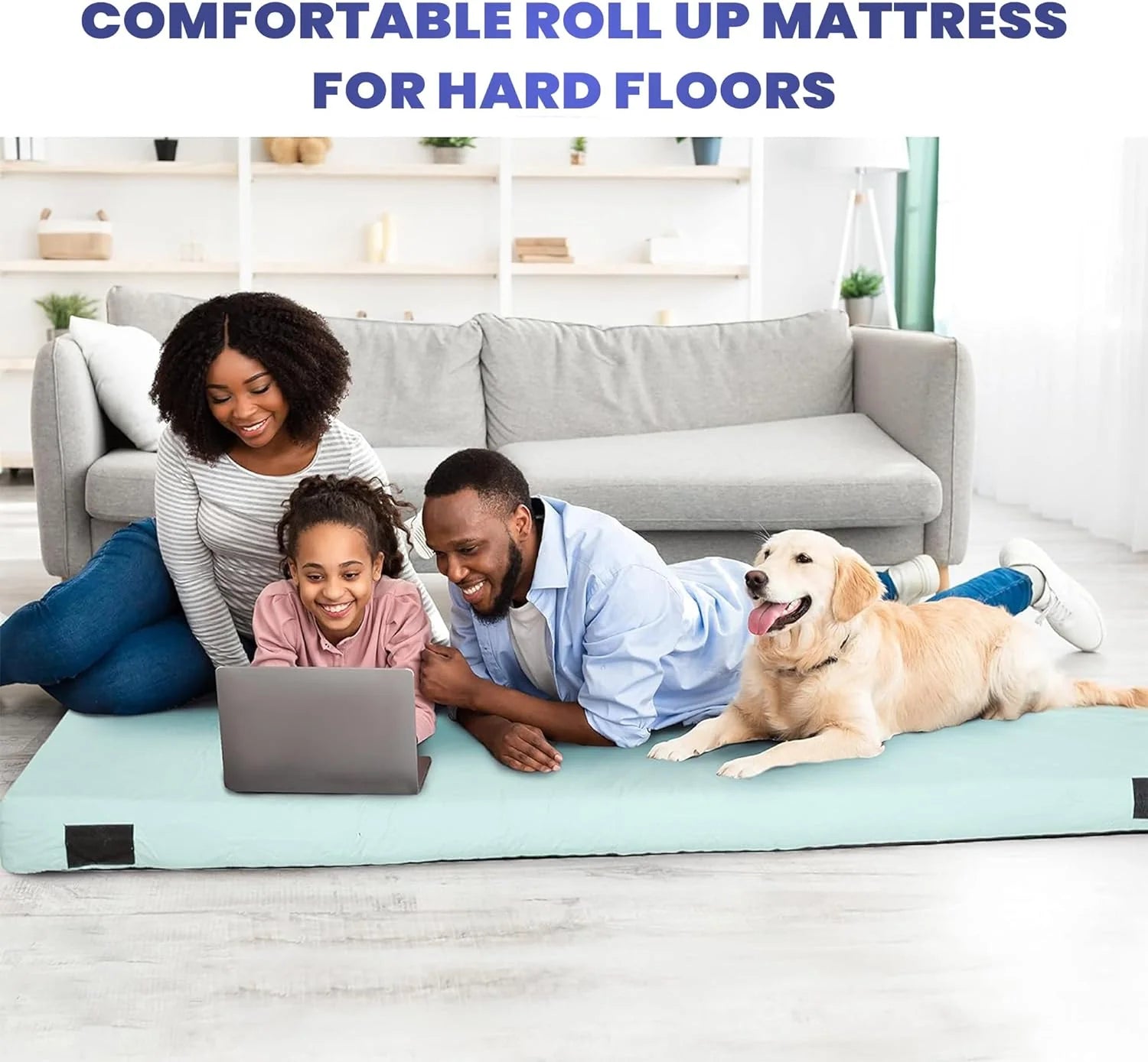 Matrix Comfort-Cell Memory Foam Camping Mattress Pad, Portable Foam Sleeping Pad for Camping, Roll up Sleeping Mat for Adults Floor Mattress Guest Floor Bed for Sleepover, Car, Tent SUV Cot Mattress