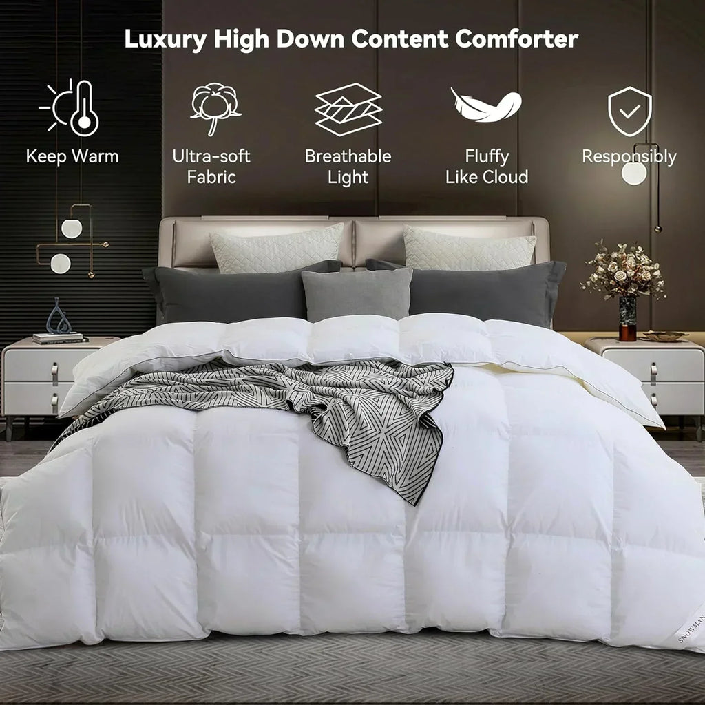 Premium Down Comforter 3D Baffle Box Design