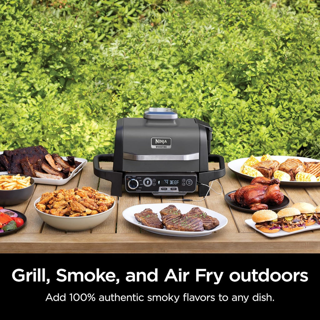 OG751 Woodfire Pro Outdoor Grill Built-In Thermometer 7-in-1 Master Grill BBQ Smoker