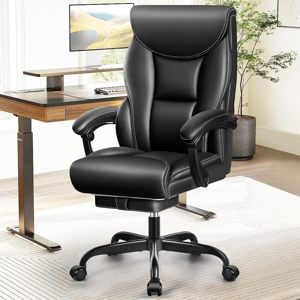 Office Chair Large High-Foot Computer Desk Chair Chair Lumbar Support Rotating Computer Chair