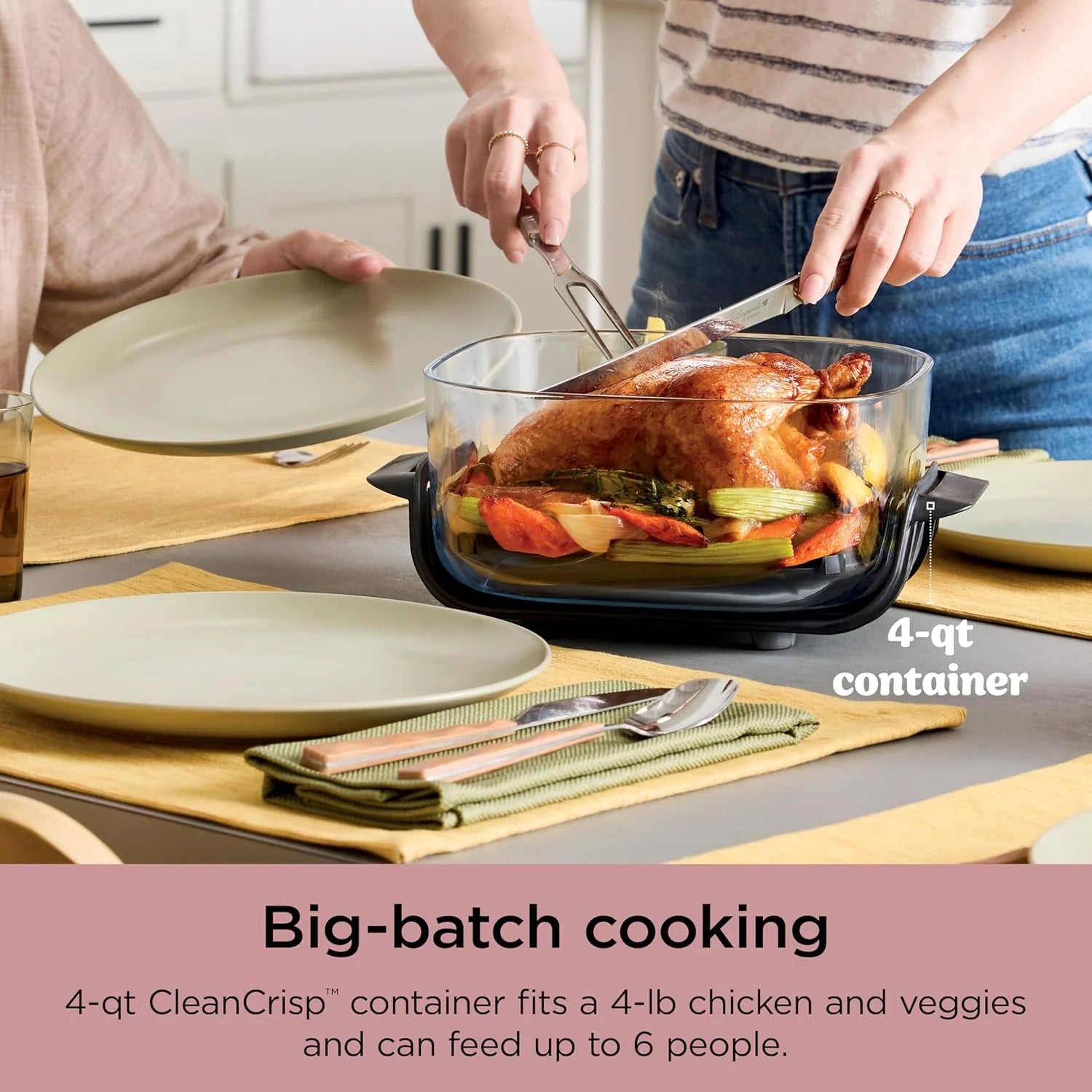 Ninja Crispi 4-in-1 Portable Glass Air Fryer Cooking System