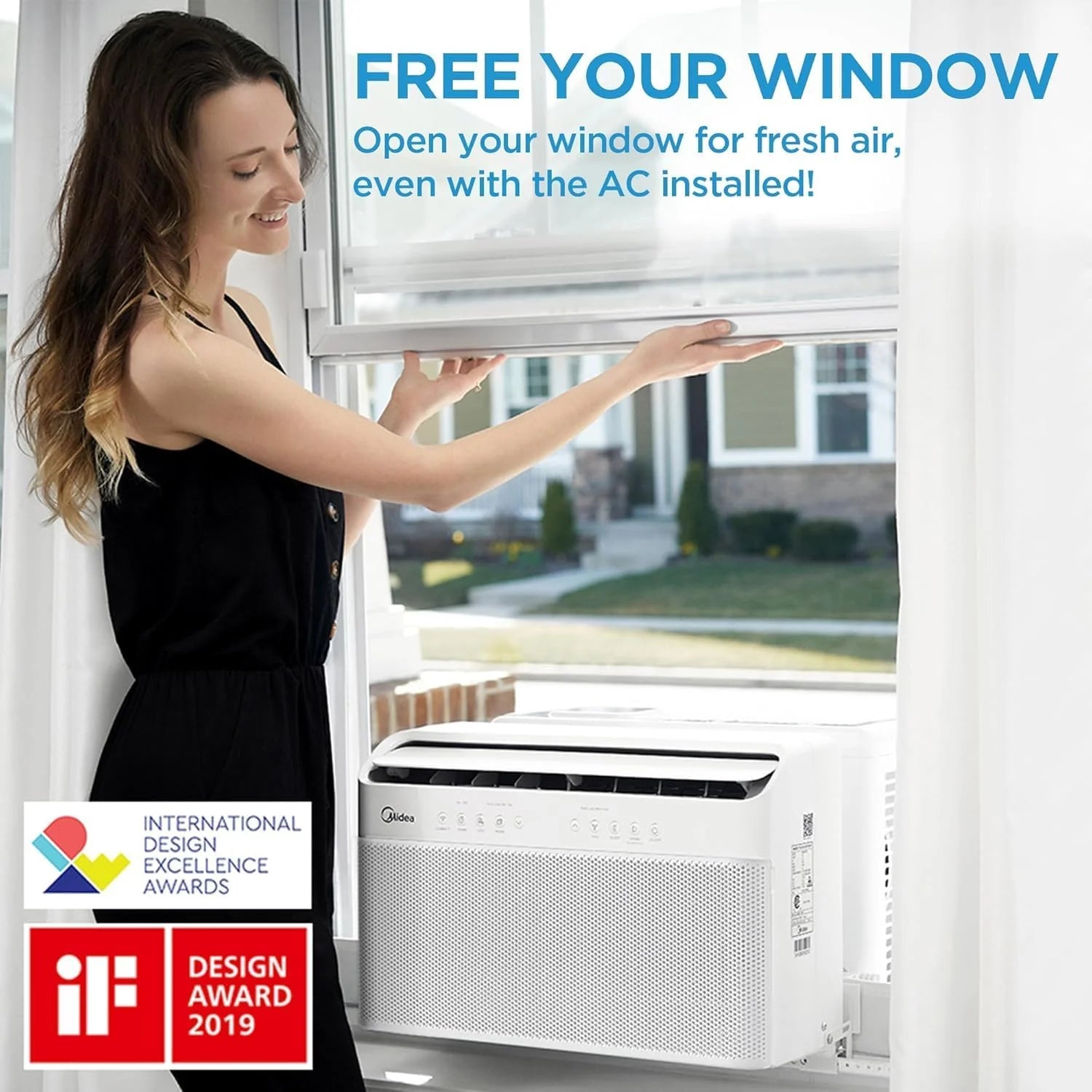 Midea 12,000 BTU U-Shaped Smart Inverter Window Air Conditioner�CCools up to 550 Sq. Ft.