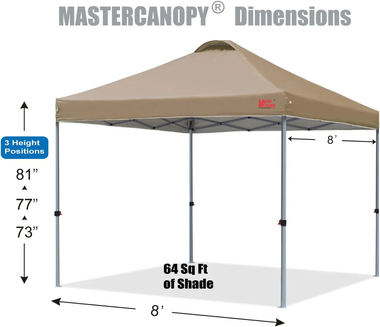 Durable Pop-up Canopy Tent with Roller Bag (10x10 Black)