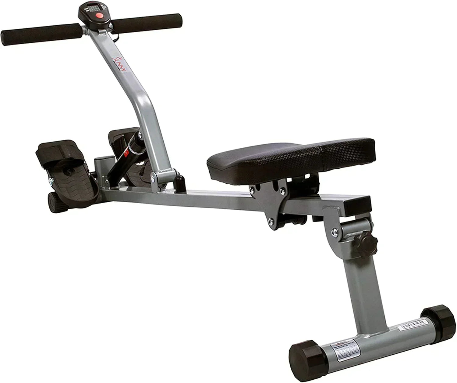 Sunny Health & Fitness Compact Adjustable Rowing Machine with 12 Levels of Resistance