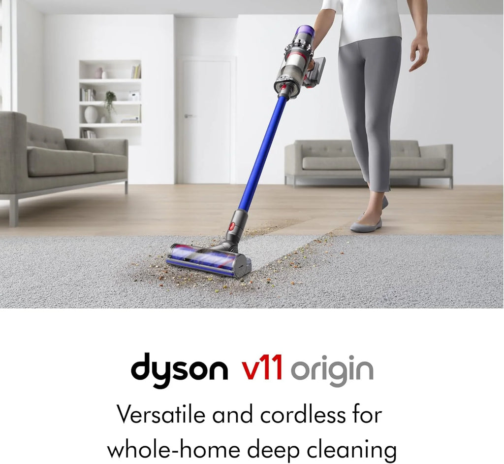Dyson V11 Origin Cordless Vacuum, 185AW, 3 Power Modes, Up to 60 Minutes,2 Deep Cleans Hard Floors and Carpets, Detangles pet Hair, Converts to Handheld