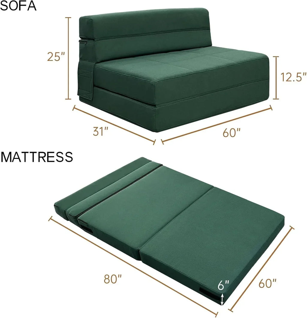 60 inch pull out sofa bed memory foam sofa with 2 pillows futon bed guest bed and pull out sofa