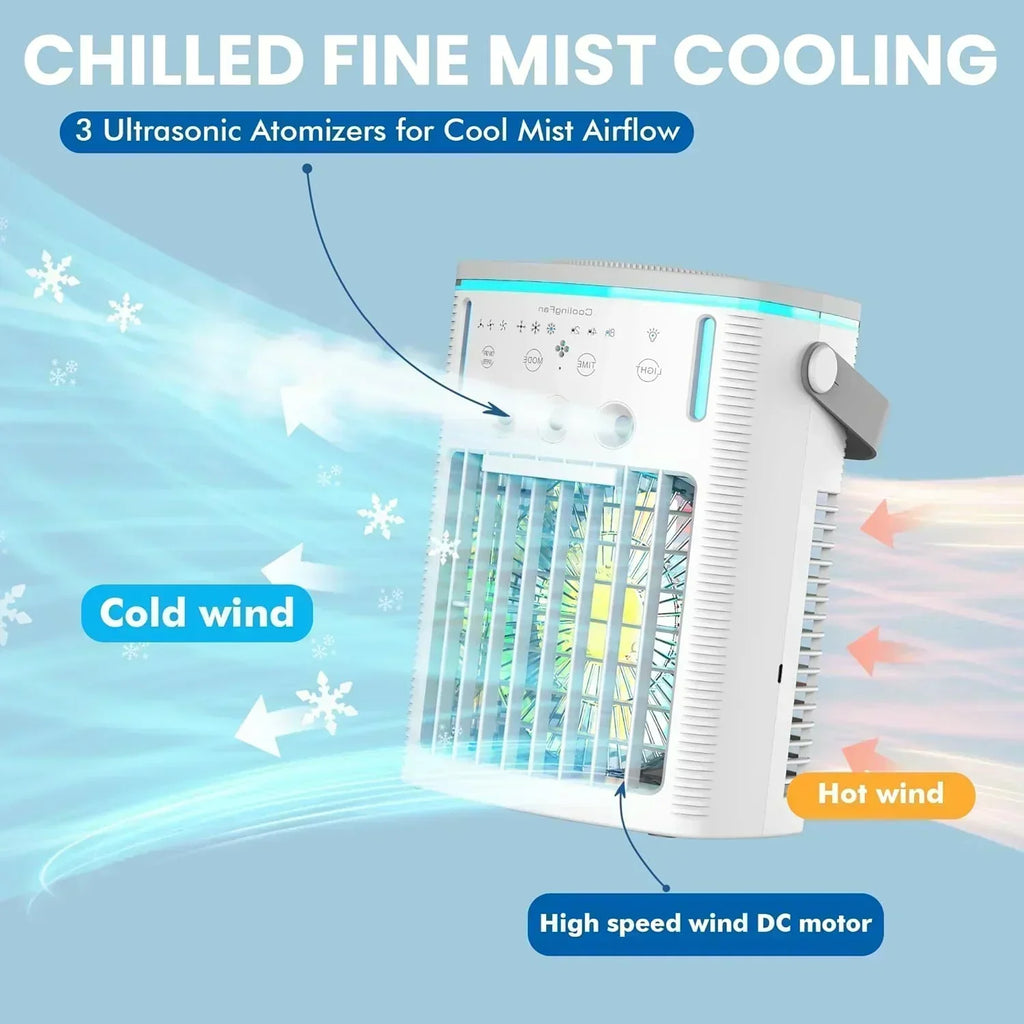 Portable Air Conditioners Fan Small Cooler Evaporative Air Conditioner Remote Mini Portable AC