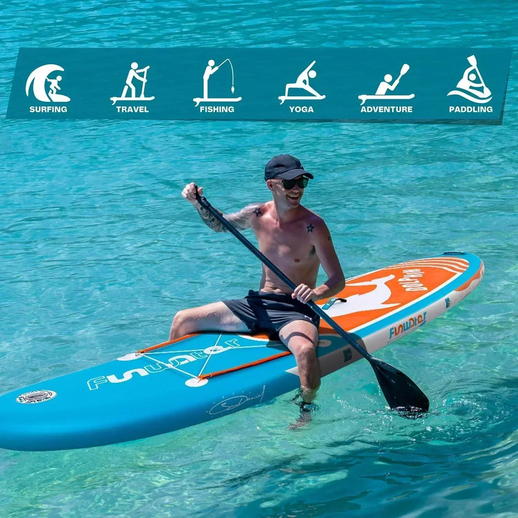 FunWater Inflatable Stand Up Paddle Board Premium SUP Paddle Accessories EVA Deck