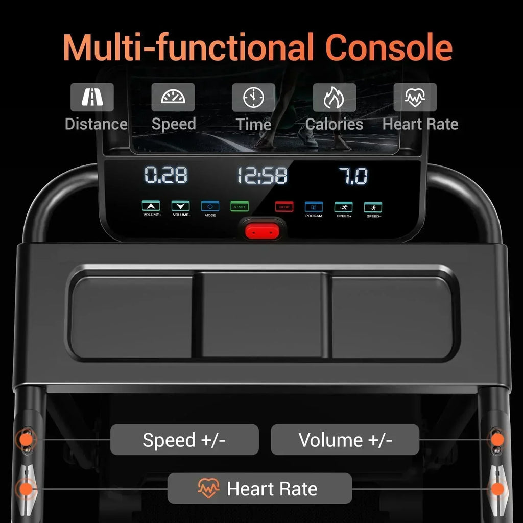 Home Treadmill 15% Incline Treadmill 3.0 hp Quiet Brushless Dual Cushion System