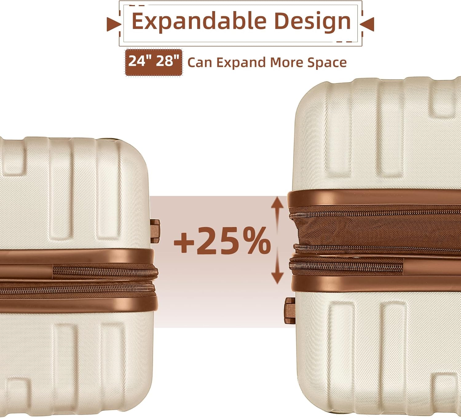 Luggage 6-piece hardshell expandable suitcase lightweight travel carry-on luggage set