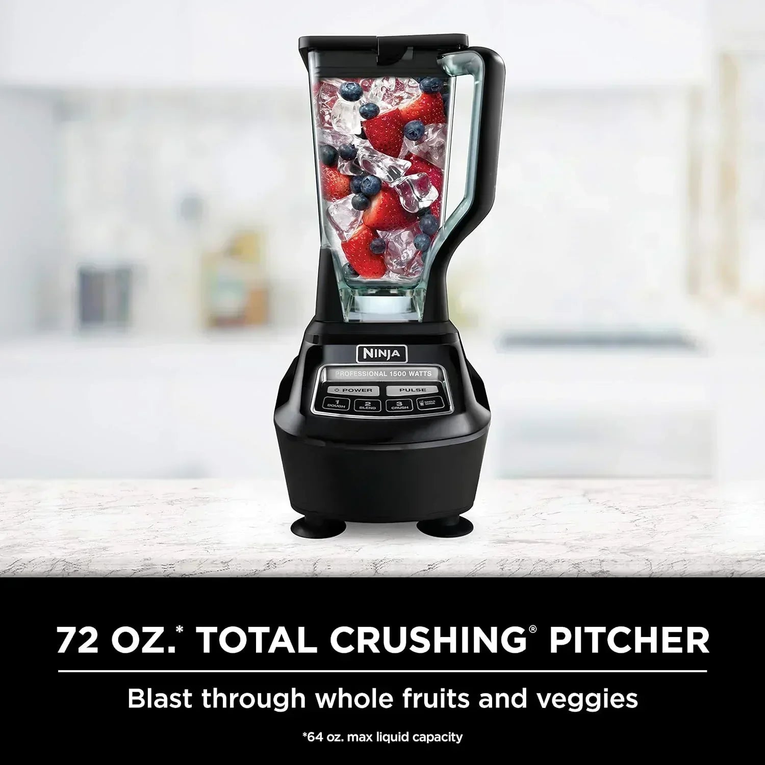 Ninja Mega Kitchen System 1500 Watt 72 Ounce Full Size Blender and 8 Cup Food Processor