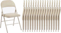 Sweetcrispy Folding Chair 12 Pack, Leather Padded Folding Chairs, Sturdy Metal Foldable Chairs