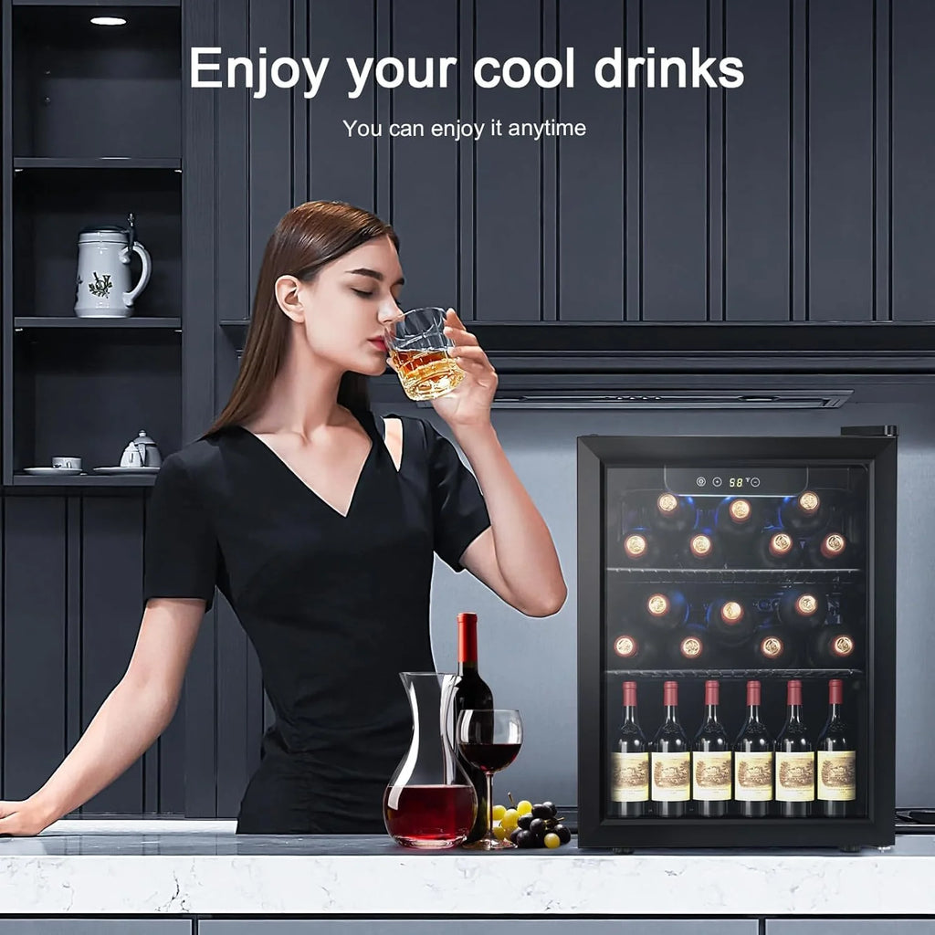 Antarctic Star 26 Bottle 130 Can Wine Cooler Cabinet Beverage Refrigerator Mini Wine Cellar